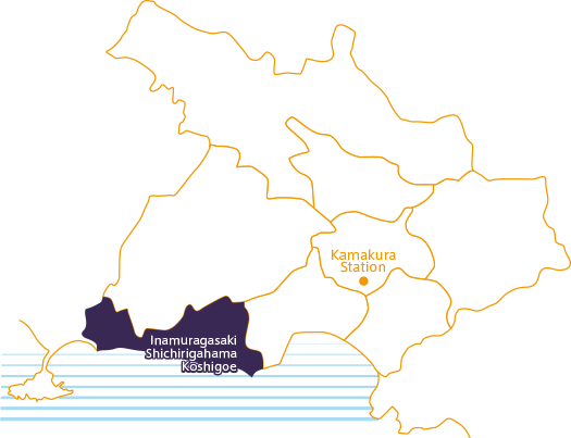 Map of Inamuragasaki／Shichirigahama／Koshigoe